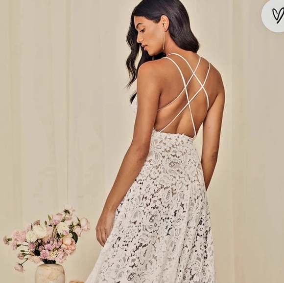 Lulus | Dresses | Lulus Love Of Details Wedding Dress Gown Xs 2 Sexy ...